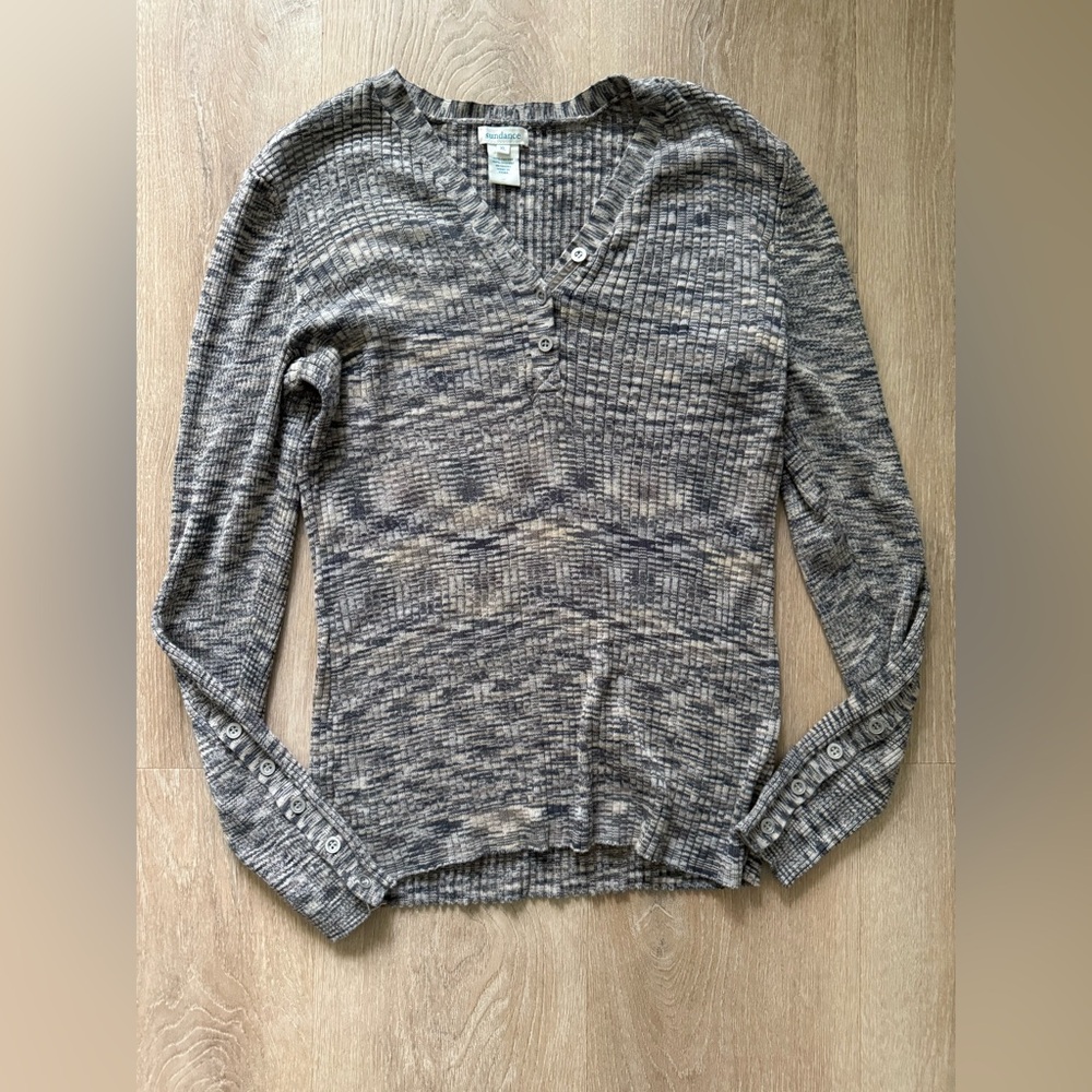 Sundance Create Beauty Henley Top Size XL Pristine Condition
